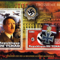 Chad 2012 Leaders of the Second World War - Adolf Hitler perf sheetlet containing 2 values unmounted mint