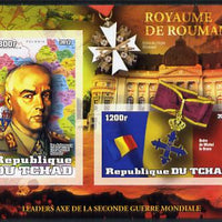 Chad 2012 Leaders of the Second World War - Lon Antonescu (Rumania) imperf sheetlet containing 2 values unmounted mint