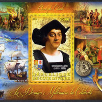 Ivory Coast 2012 Personalities of the Last Millennium #01 perf sheetlet containing 1 value unmounted mint (Columbus)