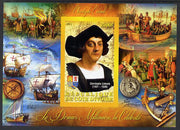 Ivory Coast 2012 Personalities of the Last Millennium #01 imperf sheetlet containing 1 value unmounted mint (Columbus)