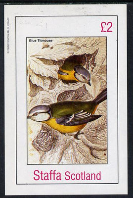 Staffa 1982 Birds #24 (Blue Tit) imperf deluxe sheet (£2 value) unmounted mint