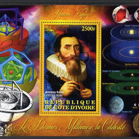 Ivory Coast 2012 Personalities of the Last Millennium #05 perf sheetlet containing 1 value unmounted mint (Johannes Kepler)