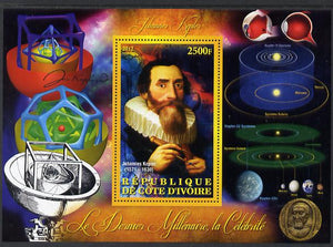 Ivory Coast 2012 Personalities of the Last Millennium #05 perf sheetlet containing 1 value unmounted mint (Johannes Kepler)