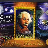 Ivory Coast 2012 Personalities of the Last Millennium #08 perf sheetlet containing 1 value unmounted mint (Albert Einstein)