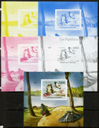 Comoro Islands 2011 Butterflies #6 m/sheet - the set of 5 imperf progressive proofs comprising the 4 individual colours plus all 4-colour composite, unmounted mint