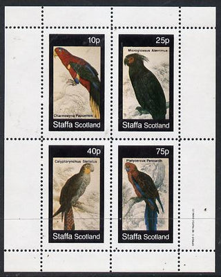 Staffa 1982 Parrots #02 perf,set of 4 values (10p to 75p) unmounted mint