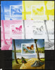 Comoro Islands 2011 Butterflies #8 m/sheet - the set of 5 imperf progressive proofs comprising the 4 individual colours plus all 4-colour composite, unmounted mint