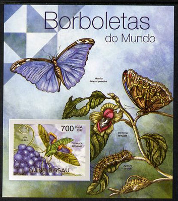 Guinea - Bissau 2012 Butterflies #1 imperf m/sheet unmounted mint. Note this item is privately produced and is offered purely on its thematic appeal
