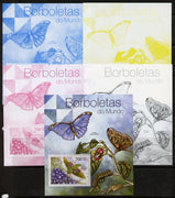 Guinea - Bissau 2012 Butterflies #1 m/sheet - the set of 5 imperf progressive proofs comprising the 4 individual colours plus all 4-colour composite, unmounted mint