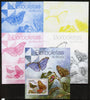 Guinea - Bissau 2012 Butterflies #2 m/sheet - the set of 5 imperf progressive proofs comprising the 4 individual colours plus all 4-colour composite, unmounted mint