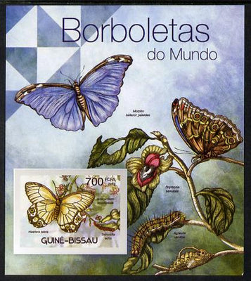 Guinea - Bissau 2012 Butterflies #4 imperf m/sheet unmounted mint. Note this item is privately produced and is offered purely on its thematic appeal