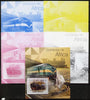 Guinea - Bissau 2012 Railways of Africa #1 m/sheet - the set of 5 imperf progressive proofs comprising the 4 individual colours plus all 4-colour composite, unmounted mint
