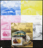 Guinea - Bissau 2012 Railways of Africa #2 m/sheet - the set of 5 imperf progressive proofs comprising the 4 individual colours plus all 4-colour composite, unmounted mint