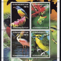 Turkmenistan 2000 Birds perf sheetlet containing 4 values unmounted mint. Note this item is privately produced and is offered purely on its thematic appeal