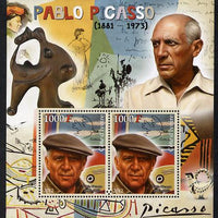 Ivory Coast 2012 Pablo Picasso perf sheetlet containing 2 values unmounted mint