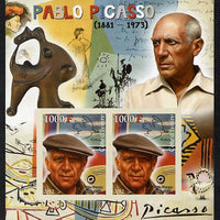 Ivory Coast 2012 Pablo Picasso imperf sheetlet containing 2 values unmounted mint