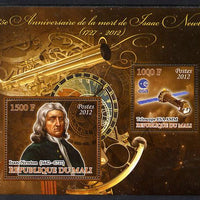 Mali 2012 Death Anniversary of Isaac Newton perf sheetlet containing 2 values unmounted mint