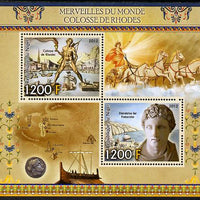 Niger Republic,2012 Wonders of the World - Colossus of Rhodes perf sheetlet containing 2 values unmounted mint