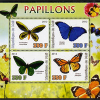 Mali 2012 Fauna - Butterflies perf sheetlet containing 4 values unmounted mint
