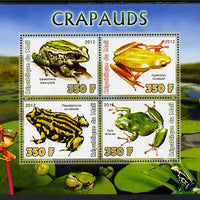 Mali 2012 Fauna - Toads perf sheetlet containing 4 values unmounted mint