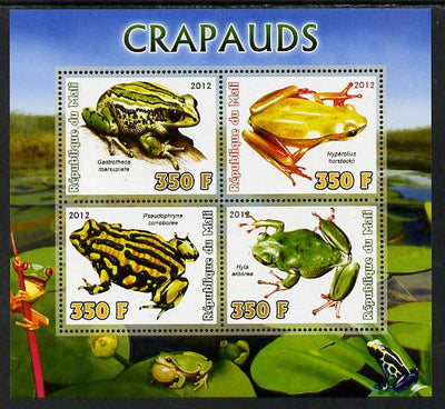Mali 2012 Fauna - Toads perf sheetlet containing 4 values unmounted mint