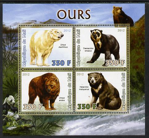 Mali 2012 Fauna - Bears perf sheetlet containing 4 values unmounted mint