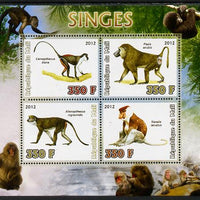 Mali 2012 Fauna - Monkeys perf sheetlet containing 4 values unmounted mint