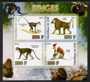 Mali 2012 Fauna - Monkeys imperf sheetlet containing 4 values unmounted mint
