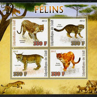 Mali 2012 Fauna - Big Cats perf sheetlet containing 4 values unmounted mint