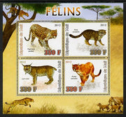 Mali 2012 Fauna - Big Cats perf sheetlet containing 4 values unmounted mint