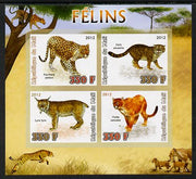 Mali 2012 Fauna - Big Cats imperf sheetlet containing 4 values unmounted mint