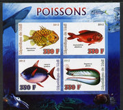 Mali 2012 Fauna - Fish imperf sheetlet containing 4 values unmounted mint