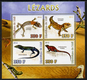 Mali 2012 Fauna - Lizards perf sheetlet containing 4 values unmounted mint