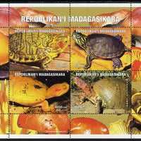 Madagascar 1999 Tortoises perf sheetlet containing 4 values unmounted mint. Note this item is privately produced and is offered purely on its thematic appeal