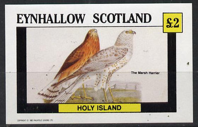 Eynhallow 1982 Marsh Harrier imperf deluxe sheet (£2 value) unmounted mint