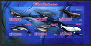 Djibouti 2013 Whales imperf sheetlet containing 6 values unmounted mint