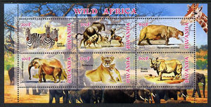 Rwanda 2013 Wild Africa perf sheetlet containing 6 values unmounted mint