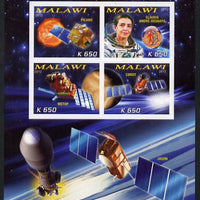 Malawi 2012 Space - 50th Anniversary of Centre for Space Studies #2 imperf sheetlet containing 4 values unmounted mint