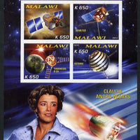 Malawi 2012 Space - 50th Anniversary of Centre for Space Studies #3 imperf sheetlet containing 4 values unmounted mint