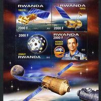 Rwanda 2012 Space - 50th Anniversary of Centre for Space Studies #2 perf sheetlet containing 4 values unmounted mint