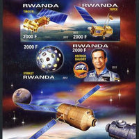 Rwanda 2012 Space - 50th Anniversary of Centre for Space Studies #2 imperf sheetlet containing 4 values unmounted mint