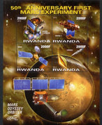 Rwanda 2012 Space - 50th Anniversary of First Mars Experiment #1 perf sheetlet containing 4 values unmounted mint