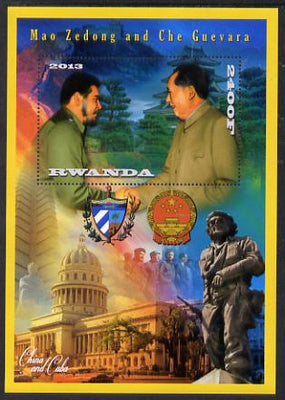 Rwanda 2013 Mao Tse-tung & Che Guevara perf deluxe sheet containing 1 value unmounted mint