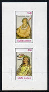 Staffa 1982 N American Indians #06 imperf set of 2 values unmounted mint