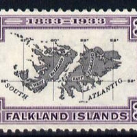 Falkland Islands 1933 Centenary 3d Map mounted mint SG 131