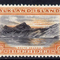 Falkland Islands 1933 Centenary 4d South Georgia mounted mint SG 132