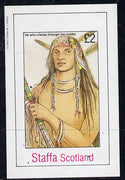 Staffa 1982 N American Indians #06 imperf deluxe sheet unmounted mint (£2 value)