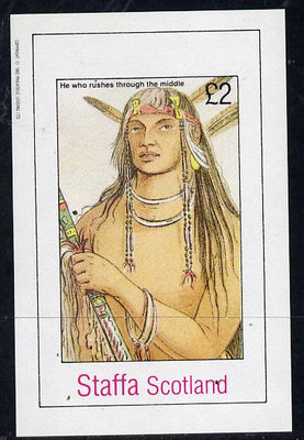 Staffa 1982 N American Indians #06 imperf deluxe sheet unmounted mint (£2 value)