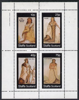 Staffa 1982 N American Indians #07 perf set of 4 values unmounted mint