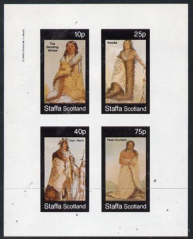 Staffa 1982 N American Indians #07 imperf set of 4 values unmounted mint